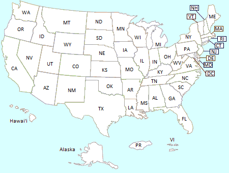 Map of the United States
